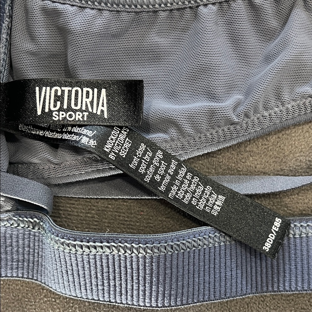 Victoria's Secret Knockout Front-Close Sports Bra in Gray 38DD - Picture 2 of 14